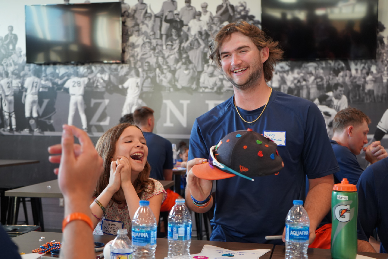 Make-A-Wish of Greater Charlottesville and the UVA Baseball team spent the day crafting Wish Stars and gave the players a chance to inspire change on a 1-1 level. The Stars were displayed at the Dish all season long, bringing awareness to this important cause.